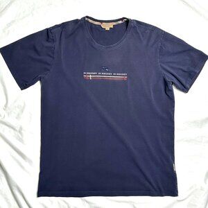 Burberry London England Blue T-Shirt Men’s Size XXL Burberry Spell Out